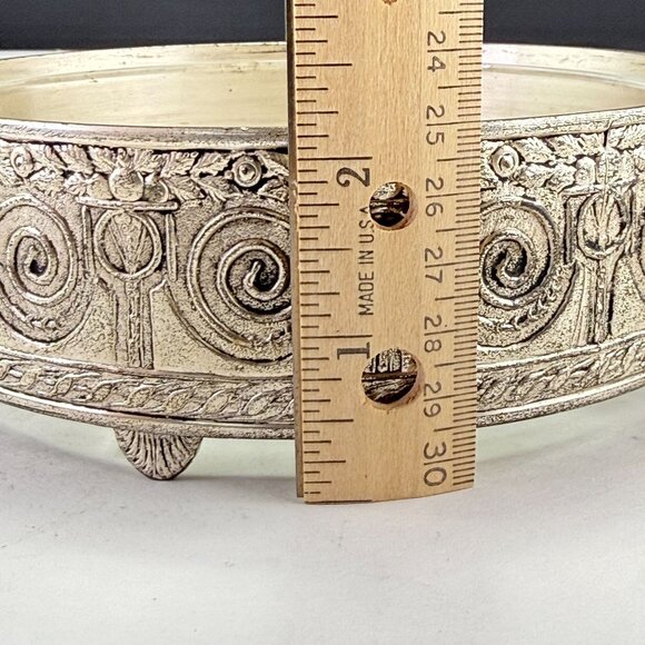 Vintage PNCW Silverplate Covered Divided Glass Relish Tray - Picture 14 of 14